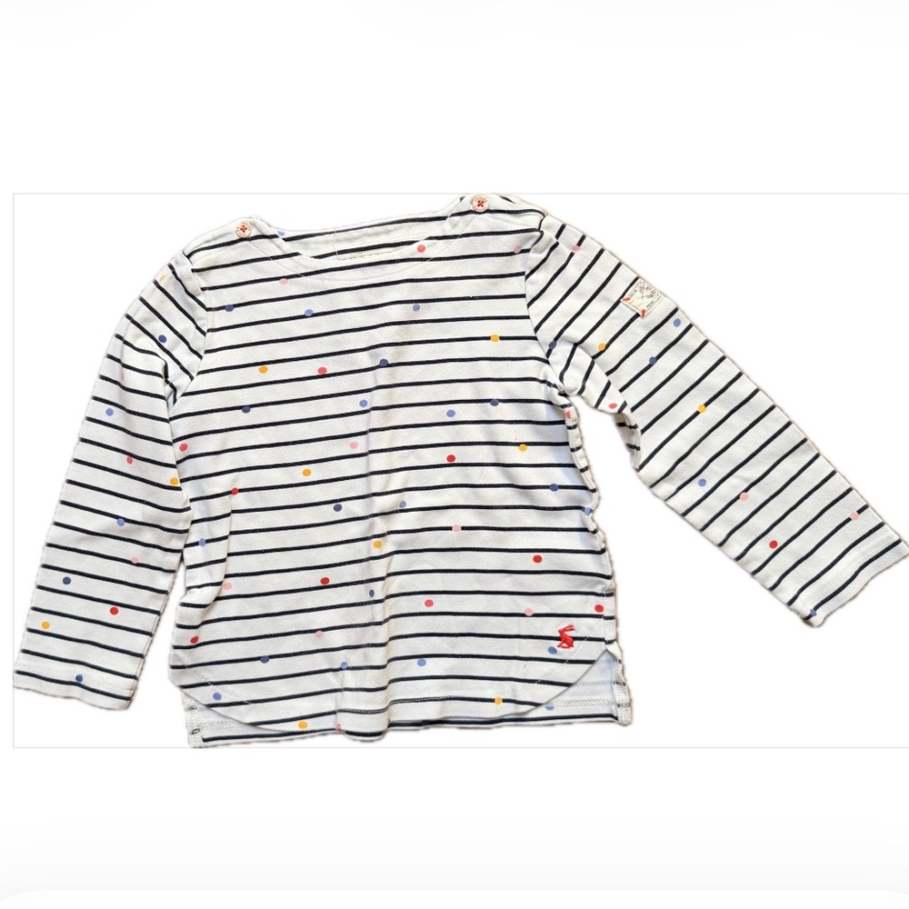 Girls striped polka dot shirt